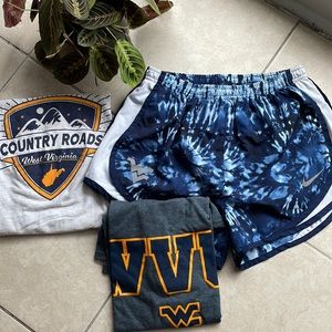 WVU Athletic Bundle T Shirts + Shorts